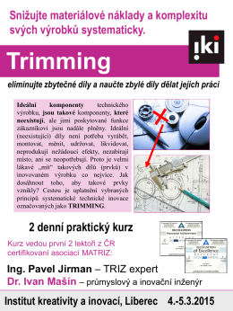 Trimming 4.-5.3.2015, Liberec - IKI