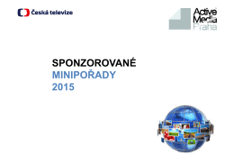 ČT Sponzoring minipořady 2015