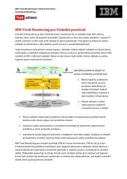 IBM Tivoli Monitoring pro Virtuální prostředí