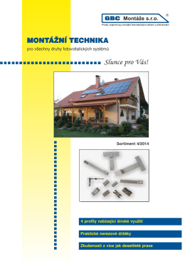 Katalog montážní techniky 4/2014