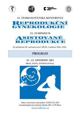 12. česko-slovenská konference reprodukční gynekologie a 23