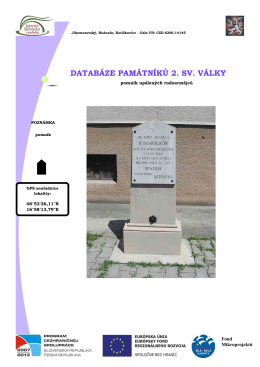 databáze památníků 2. sv. války