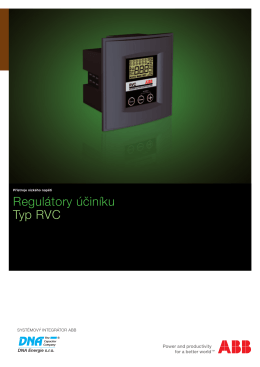 Regulátory účiníku typu RVC