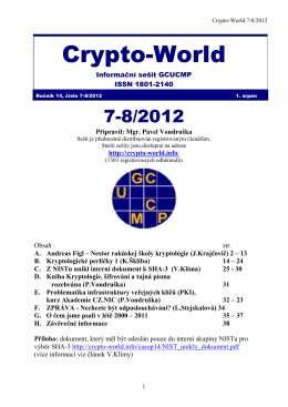 Crypto-World 7-8/2012 - Personal page: Vlastimil Klima