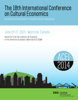 conference program - ACEI 2014 - Université du Québec à Montréal