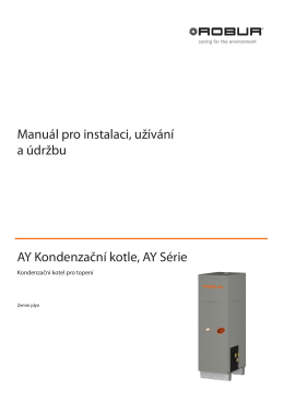Manuál pro instalaci, užívání a údržbu AY Kondenzační