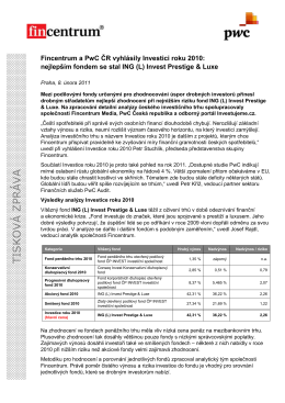 TZ Investice roku 2010 - Fincentrum