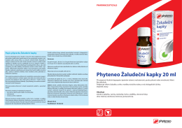 Phyteneo Žaludeční kapky 20 ml PHARMACEUTICALS