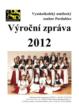 text of the annual report 2012 - VUS Pardubice