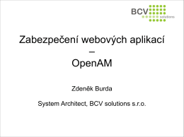 Zabezpečení webových aplikací – OpenAM