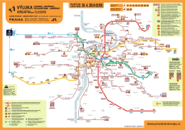Mapa metra a tramvají - Výluka Vodičkova