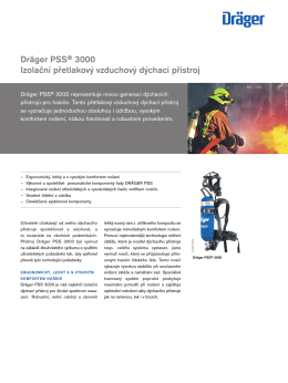 Dräger PSS® 3000 Izolační přetlakový vzduchový dýchací přístroj