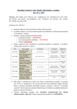 ZÃ¡pis-ze-zasedÃ¡nÃ.. - Fakulta informatiky a statistiky