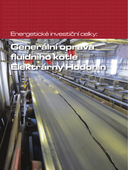 Generální oprava fluidního kotle Elektrárny Hodonín