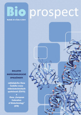 BULLETIN BIOTECHNOLOGICKÉ SPOLEČNOSTI zakládajícího