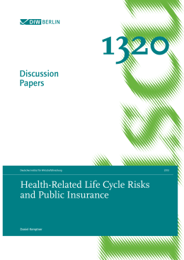 Health-Related Life Cycle Risks and Public Insurance