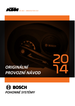 Návod pohonu Bosch 2014/15