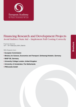 Financing Research and Development Projects