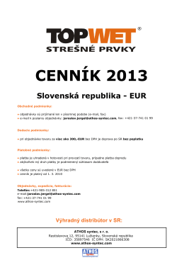 CENNÍK 2013 Slovenská republika - EUR