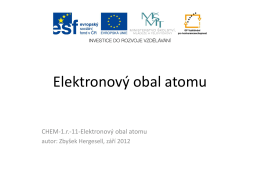 Elektronový obal atomu - Střední lesnická škola a Střední odborné
