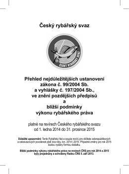 USMP 2014.indd - Český rybářský svaz, územní svaz města Prahy