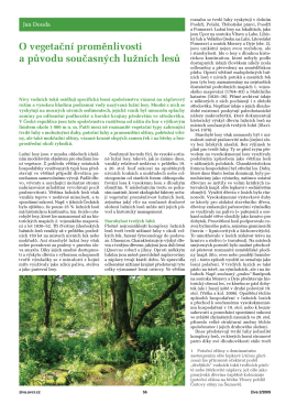 O vegetační proměnlivosti a původu současných lužních lesů