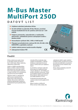 M-Bus Master MultiPort 250D DATOVÝ LIST