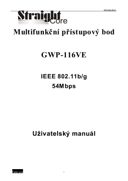 GWP-116VE Manual