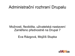 Administrační rozhraní Drupalu