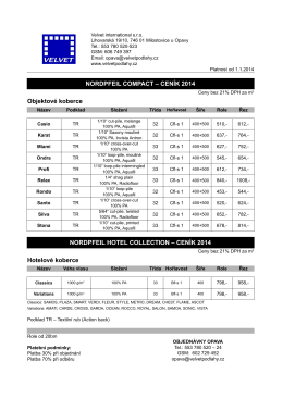 Ceník Nordpfeil 2014 - Compact a Hotel