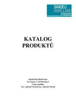 katalog produktů