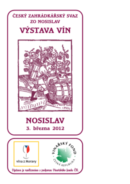 Nosislav 2012 pdf - Výstava vín Velké Němčice