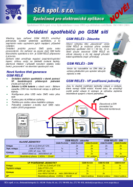 Ovládání spotřebičů po GSM síti