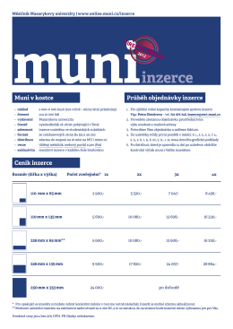 Ceník inzerce - online.muni.cz