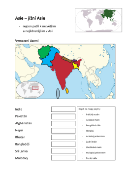 Asie – jižní Asie