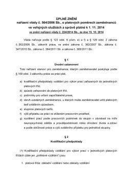 Nařízení vlády č. 224/2014 Sb.