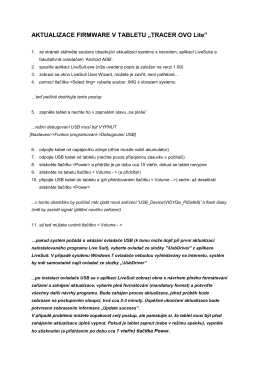 AKTUALIZACE FIRMWARE V TABLETU „TRACER OVO Lite”
