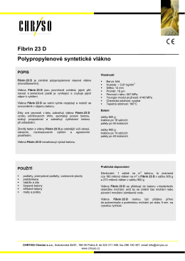Fibrin 23 D Polypropylenové syntetické vlákno