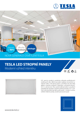 Datasheet TESLA LED stropní panely