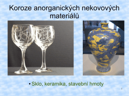 Koroze anorganických nekovových materiálů