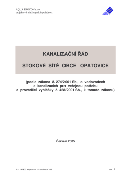KR Opatovice - Vodovody a kanalizace Vyškov, as