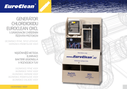Produktový leták dezinfekce vody EuroClean OXCL