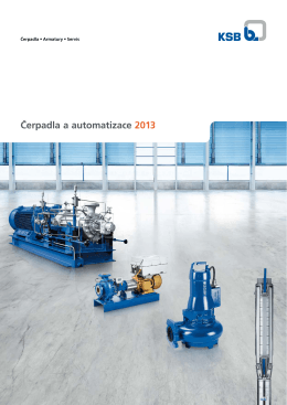 Čerpadla a automatizace 2013