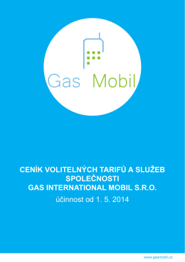 Ceník Gas mobil