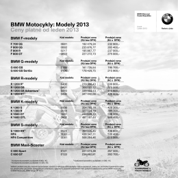 Ceník - BMW Motorrad