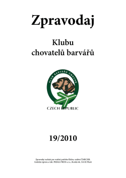 Zpravodaj 2010 - Českomoravský klub chovatelů barvářů