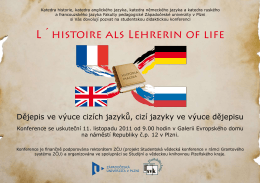 L´histoire als Lehrerin of life - Studijní a vědecká knihovna