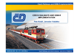 Czech Railways and GSM-R implementation - EURO