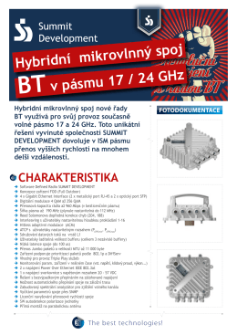 hybridní mikrovlnný spoj Btv pásmu 17 / 24 GHz