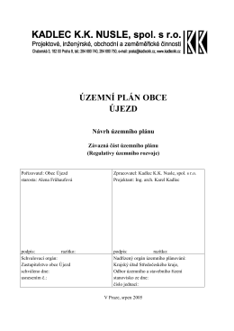Územní plán obce Újezd - Obec Újezd u Cerhovic